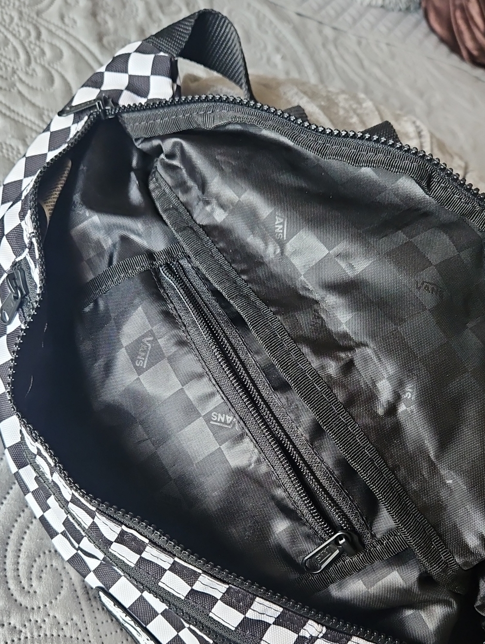Vans Black & White Checkerboard Belt Bag - Picture 2 of 3
